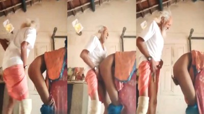 80 years old man enjoy riding village 19yr Teen girl pussy