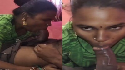 Kanchipuram village mom sucking son's chocolate dick